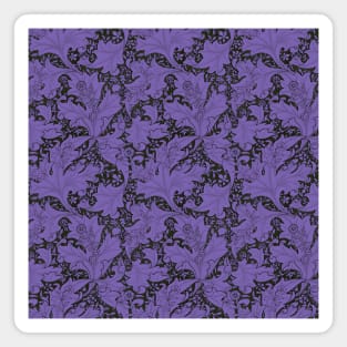 William Morris Wallflower Pattern Lilac on Deep Green Magnet